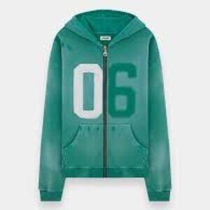 Alchemist Philip 06 Zip-Up Hoodie Bright Green NWT